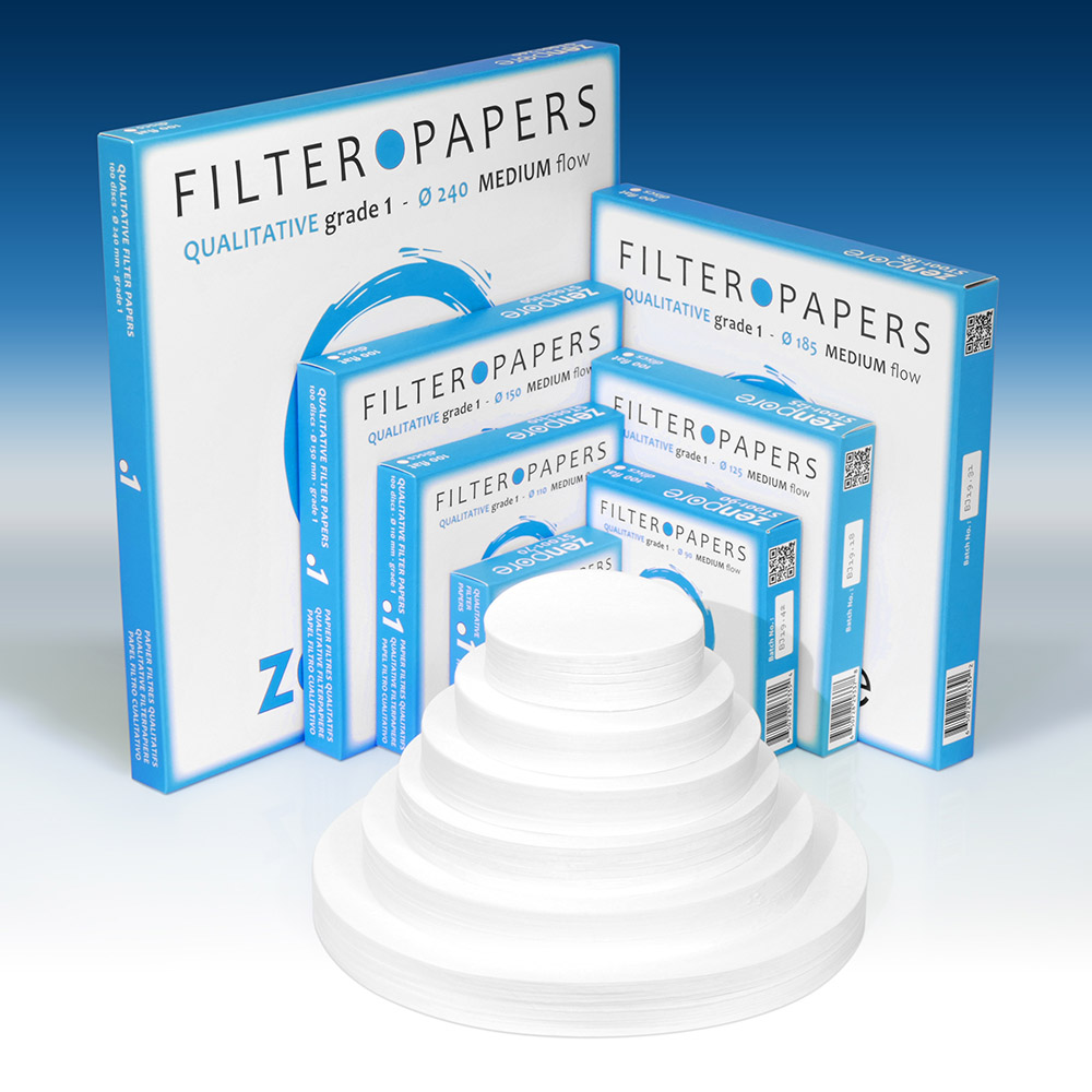 ZENPORE Medium Flow 110 mm 11 cm Lab Filter Paper Standard Qualitative Grade 1 100 Discs